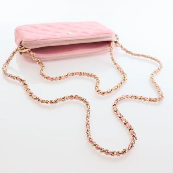 Authenticated Chanel Double Zip Wallet On Chain (WOC) Pink Caviar - Picture 11 of 16